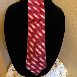 Chaps Mens Tie Formal Red Necktie